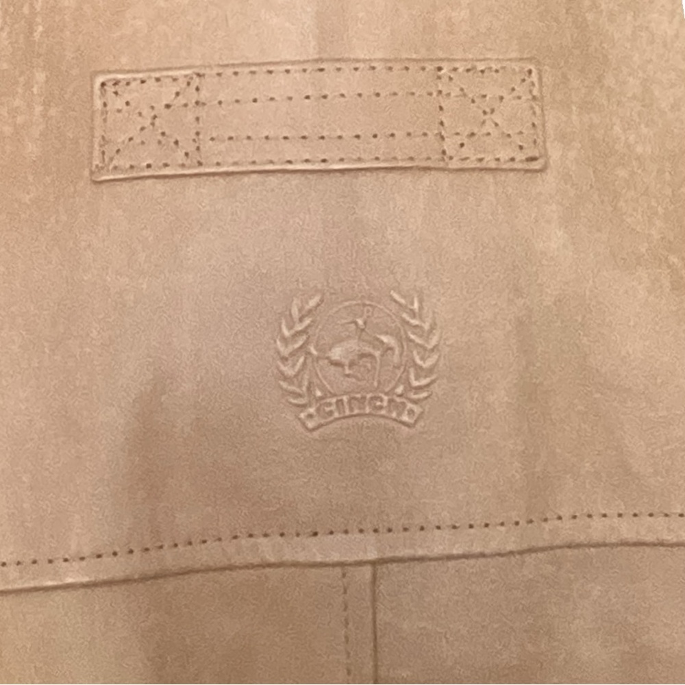 Cinch Men’s Vintage Tan Leather Fringe Jacket Size Large - Picture 8 of 9